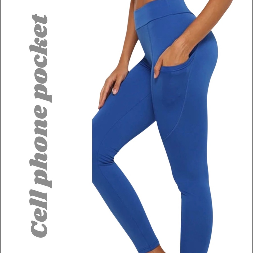Fashion women’s high waist cell phone pocket leggings